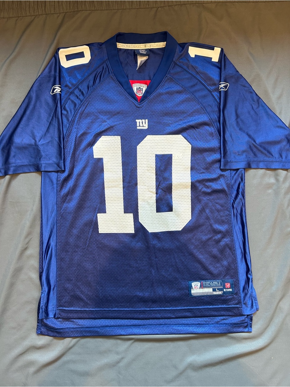Authentic Reebok On Field / NFL / New York Giants / Eli Manning Jersey